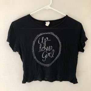 “Up-Town Girl”  cropped t-shirt